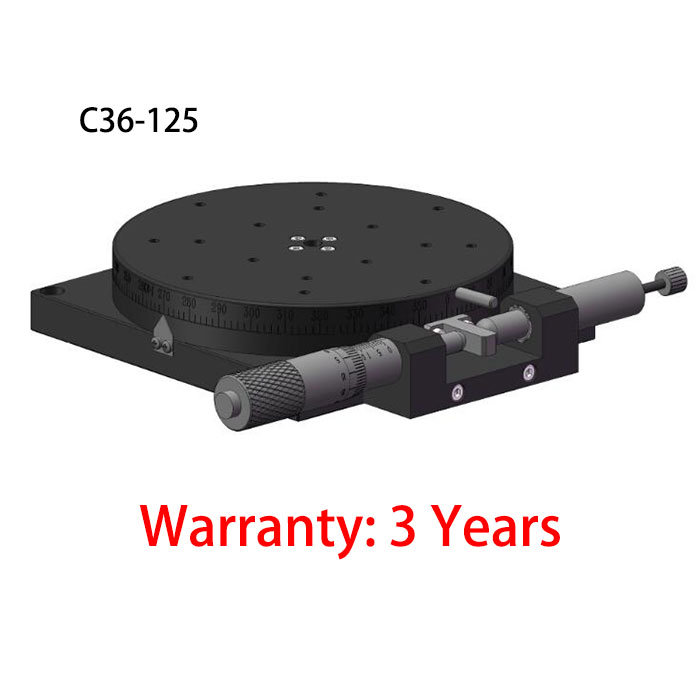 Rotary table double bearing design Manual Fine Tuning Stage With High Accuracy C36-125 φ125mm
